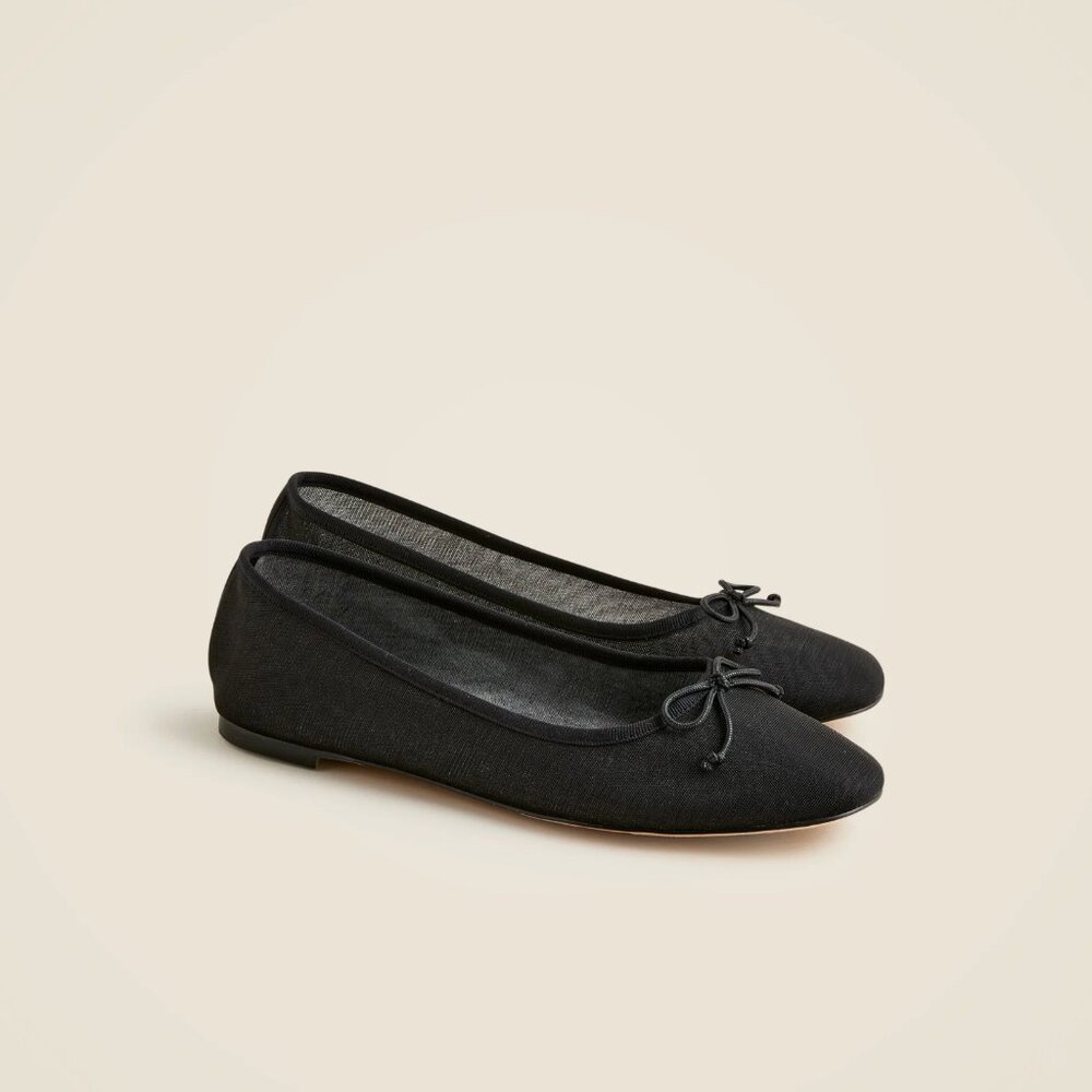 New J Crew Andi Mesh Ballet Flats